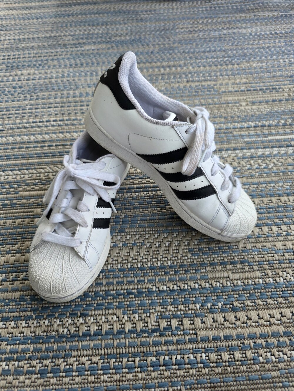 Adidas Sneakers Women 6 Superstar Original C77153 Black & White Shell Toe Style